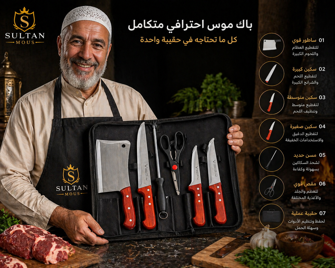 باك موس إحترافي لعيد الأضحى 6 قطع